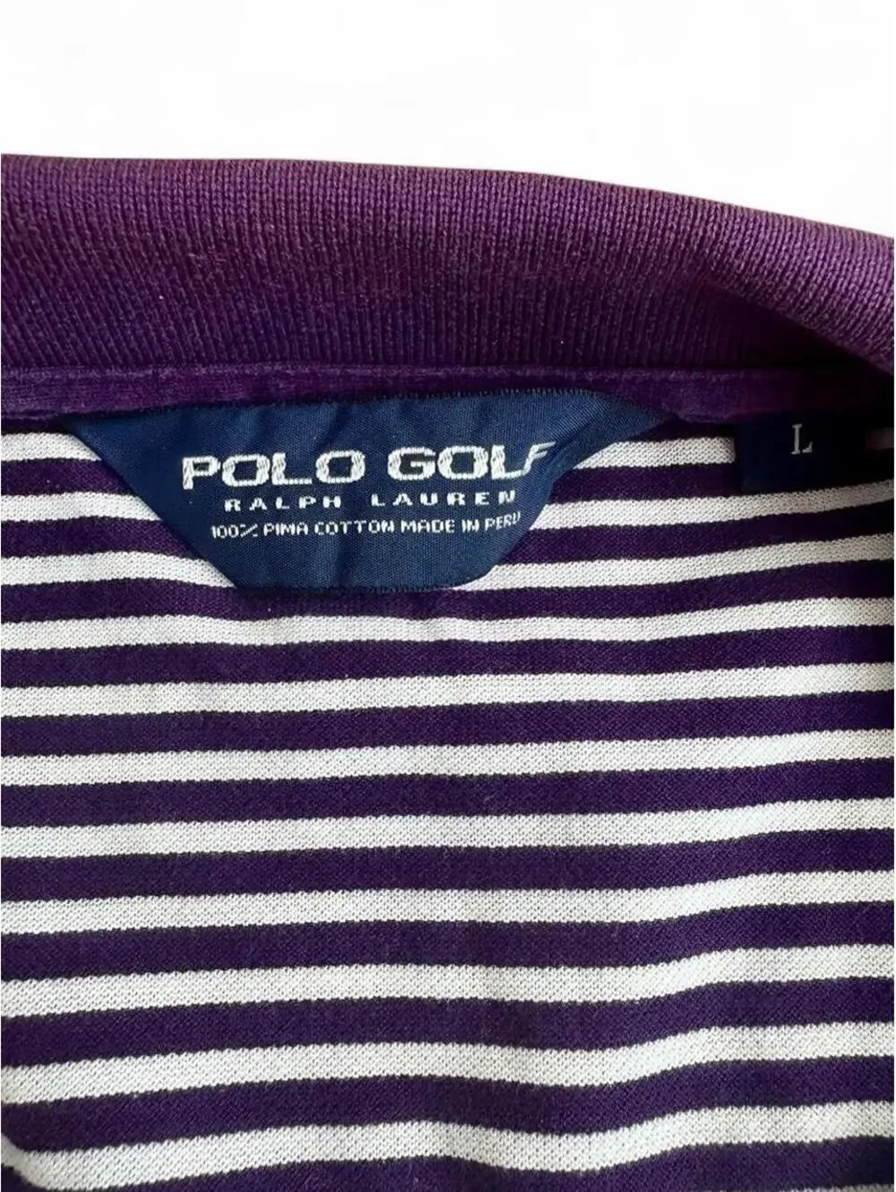 Polo Golf Ralph Lauren Pine Valley Golf Club Men’s Polo Purple White Stripe